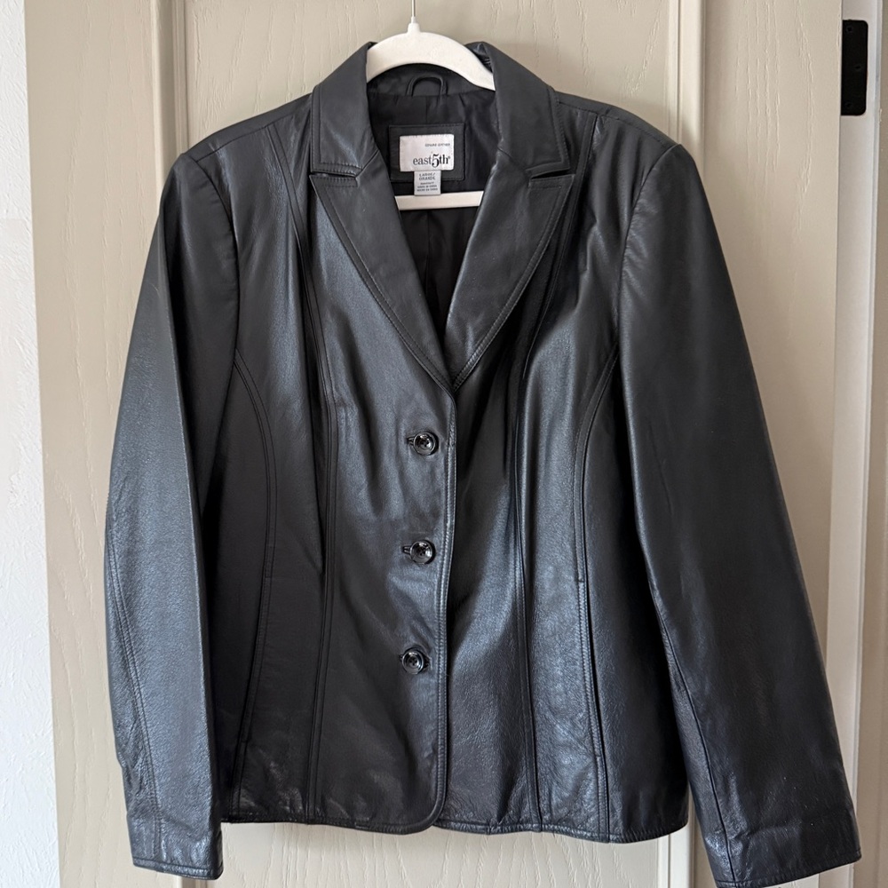 East 5th Classic Black Leather Jacket